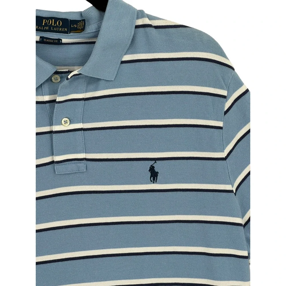 Polo Ralph Lauren Classic Fit Polo Shirt Mens Size L Casual Business Preppy Logo